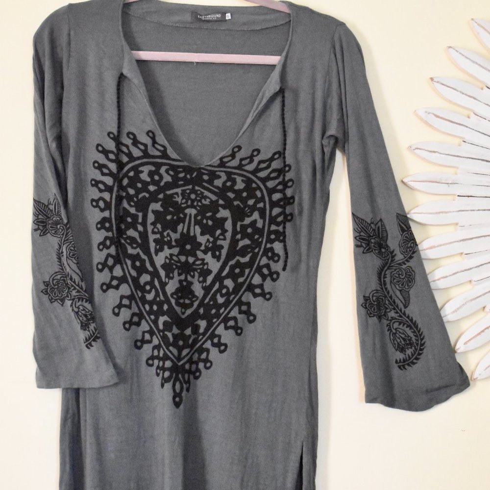 Boho Bell-Sleeve Tunic/long top